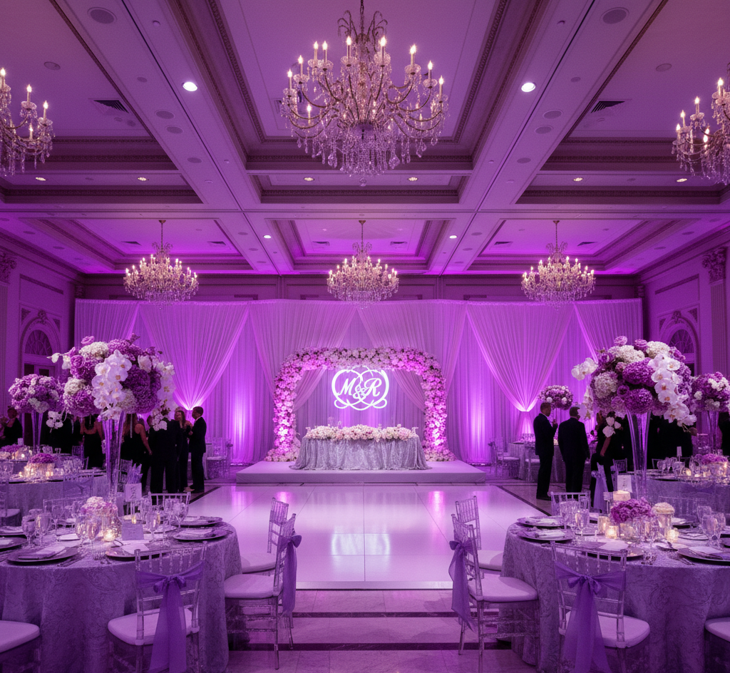 Elegant wedding lighting